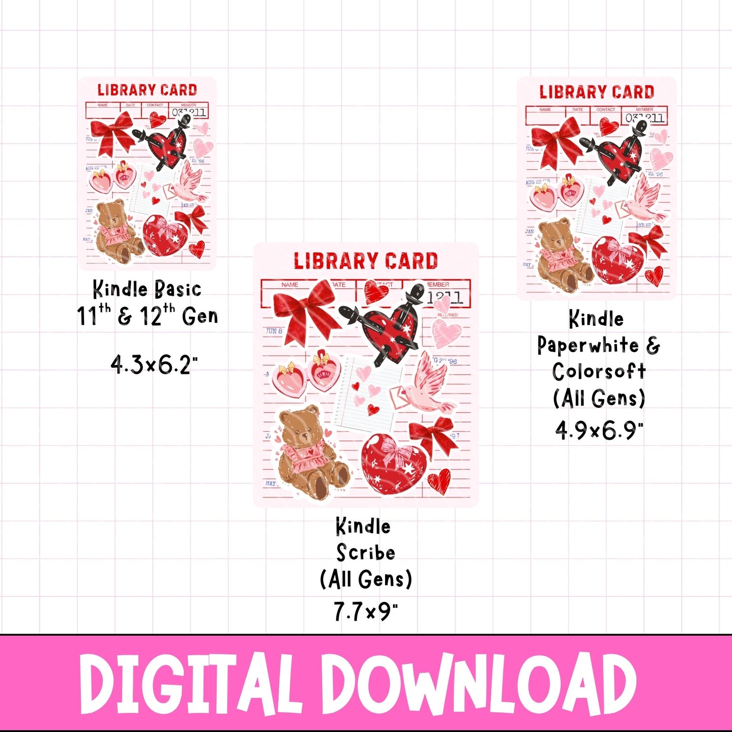 Romance Library Card | Digital Download