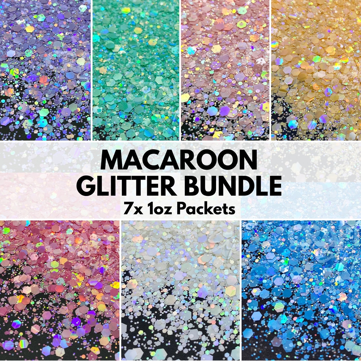 Macaroon Glitter Bundle (7x 1oz)