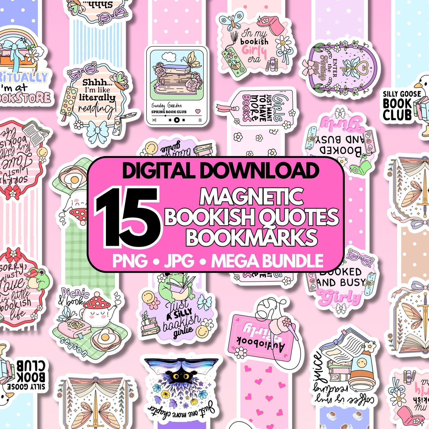 Magnetic Bookmark Bundle 2 | Digital Download