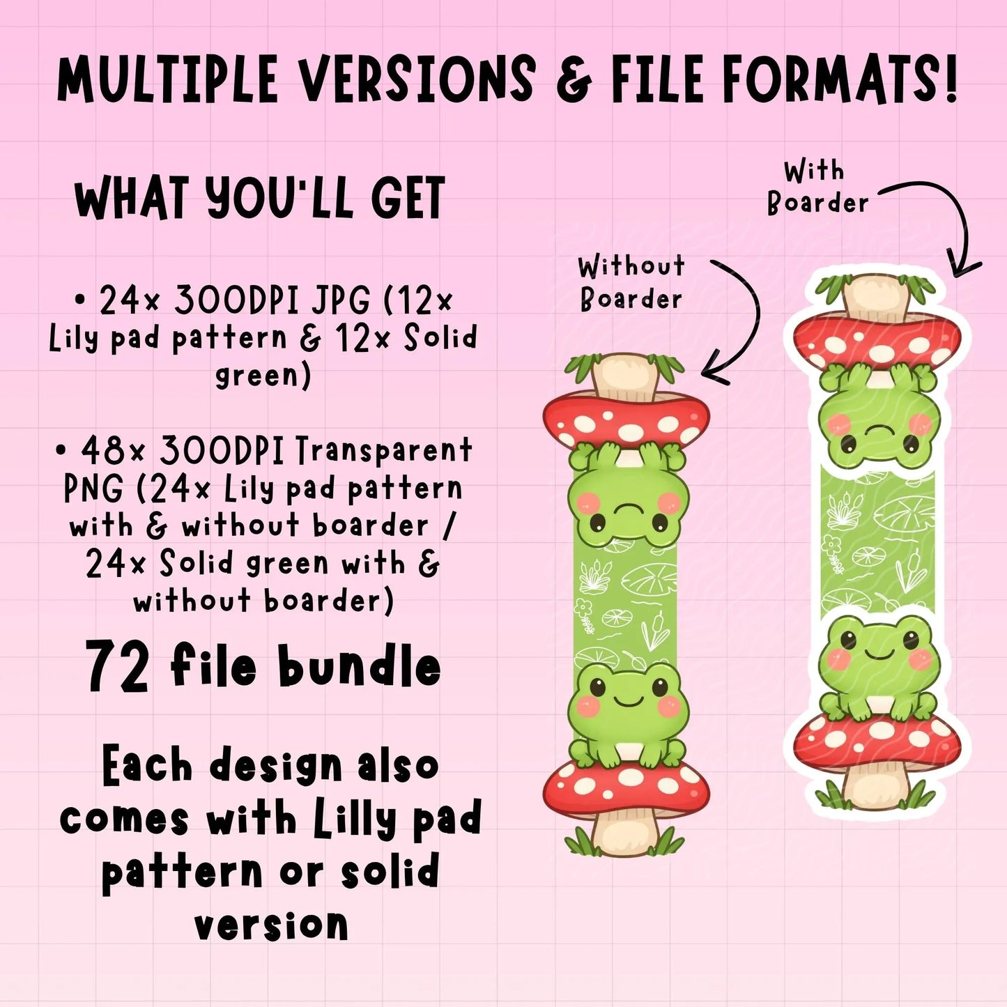 Froggy Magnetic Bookmark Bundle | Digital Download