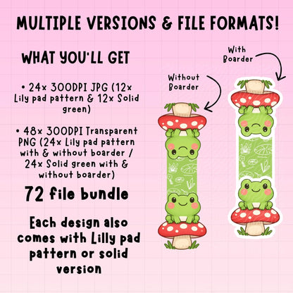 Froggy Magnetic Bookmark Bundle | Digital Download