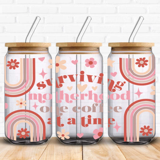 Surviving mother hood uv dtf tumbler wraps escraftvinyl