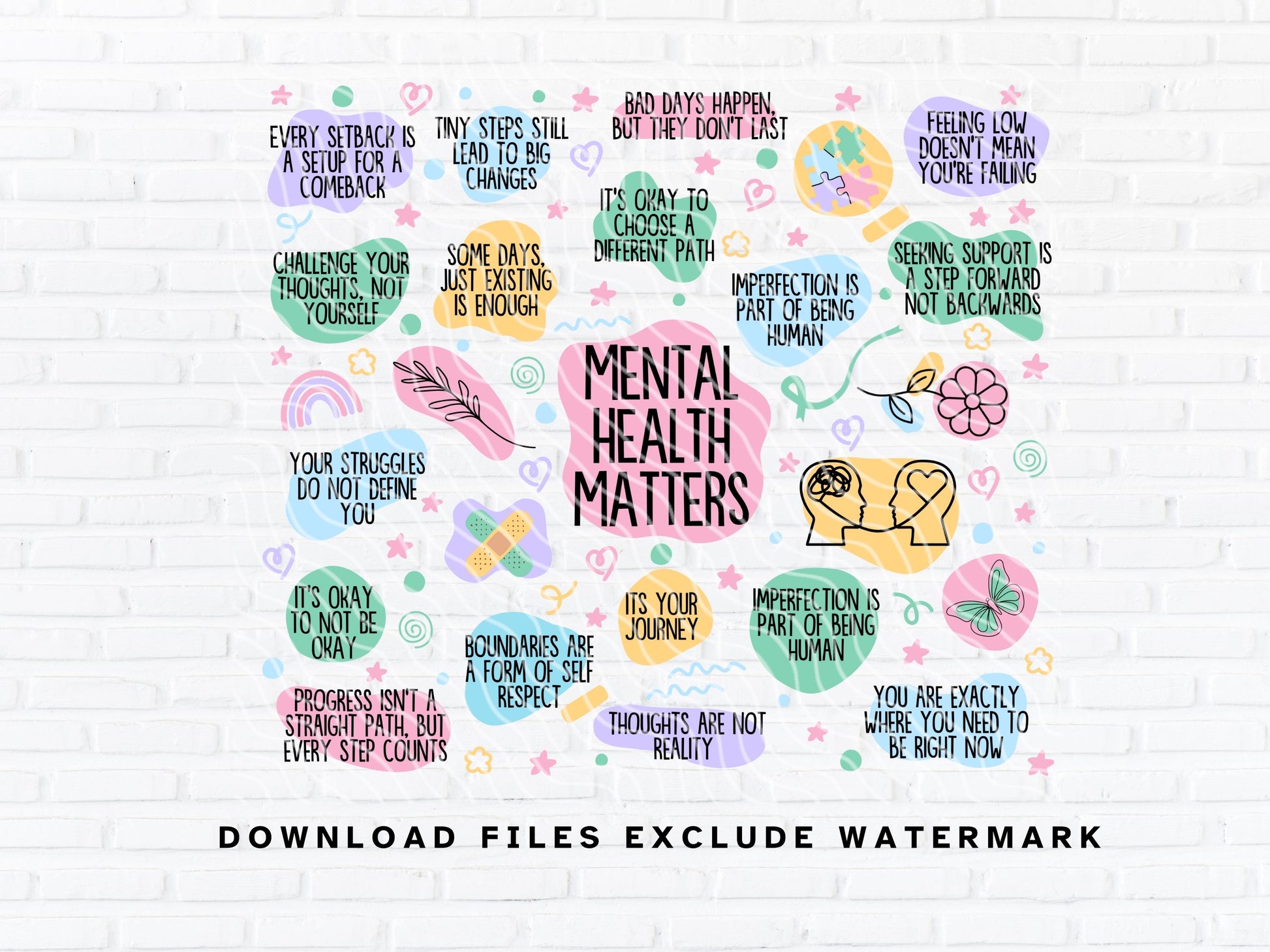mental health matters sublimation digital download file