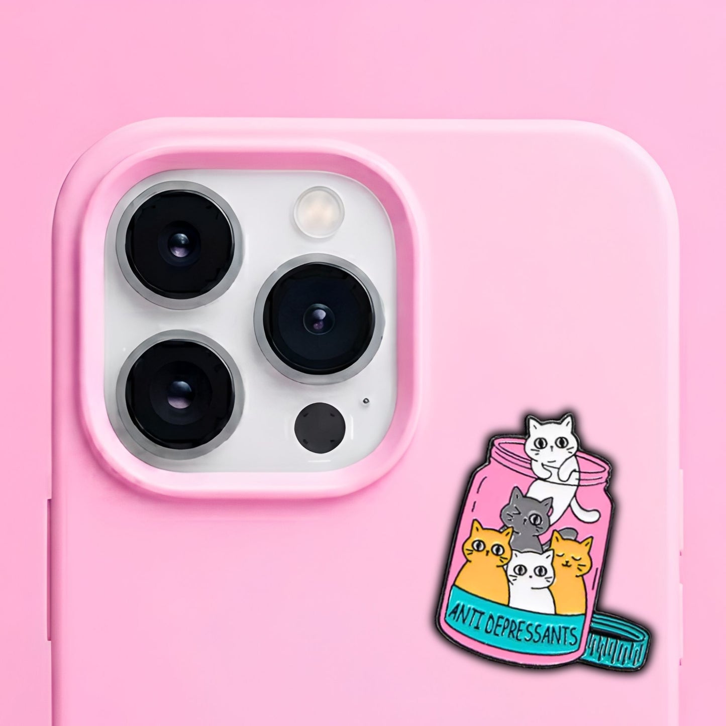 Cats - Enamel Metal Sticker Pin Charms