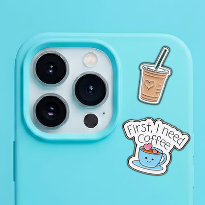 Coffee & Matcha - Enamel Metal Sticker Pin Charms