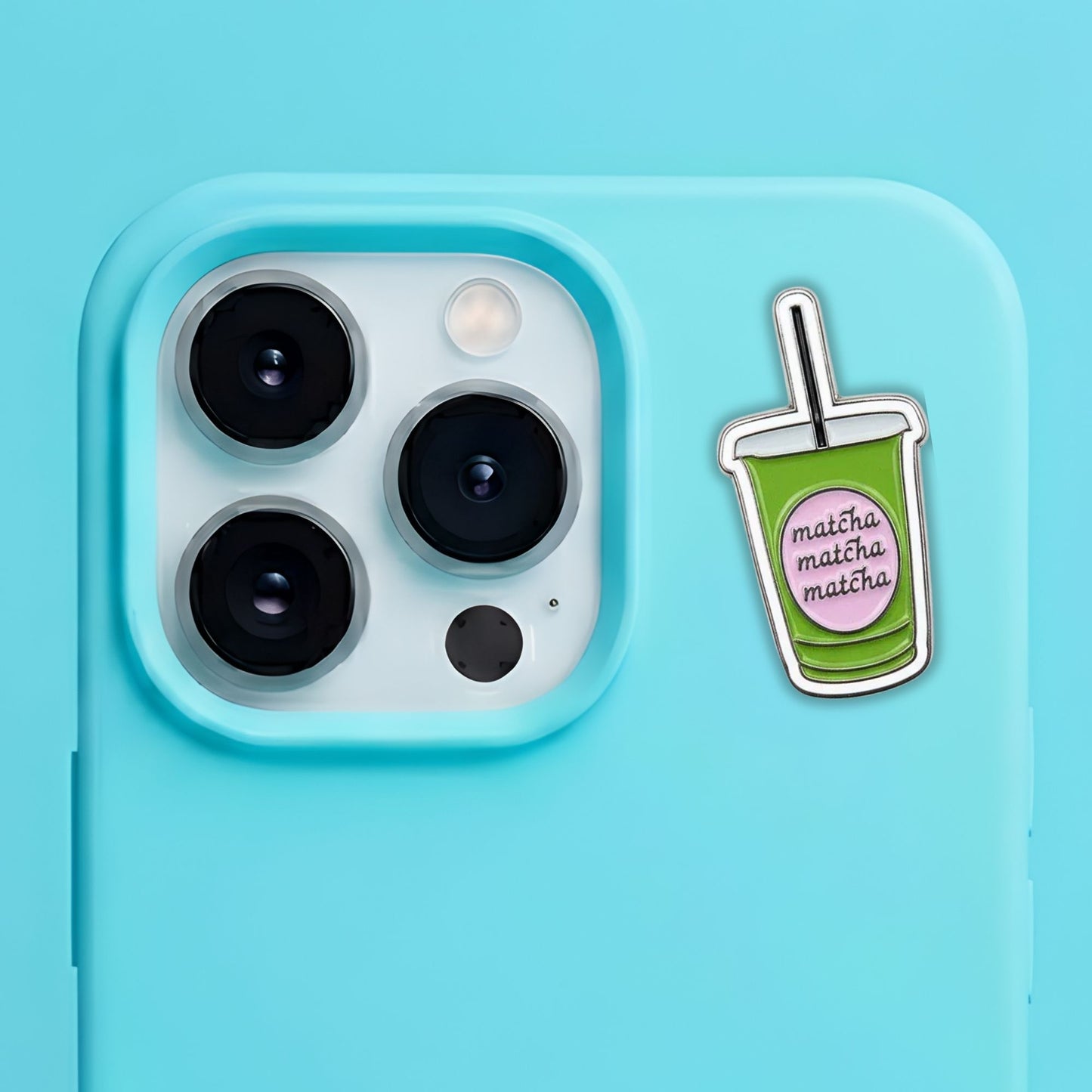 Coffee & Matcha - Enamel Metal Sticker Pin Charms