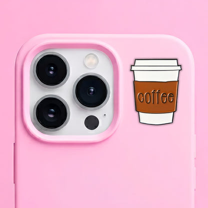 Coffee & Matcha - Enamel Metal Sticker Pin Charms