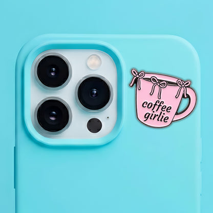 Coffee & Matcha - Enamel Metal Sticker Pin Charms