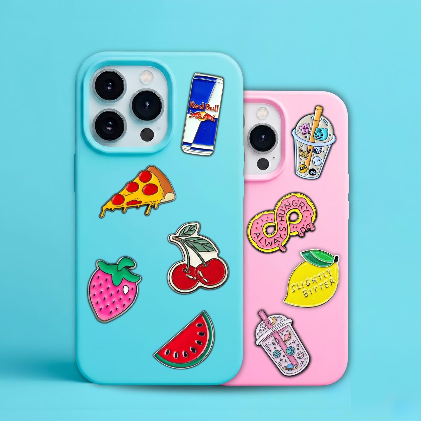 Food & Drink - Enamel Metal Sticker Pin Charms