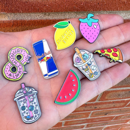 Food & Drink - Enamel Metal Sticker Pin Charms