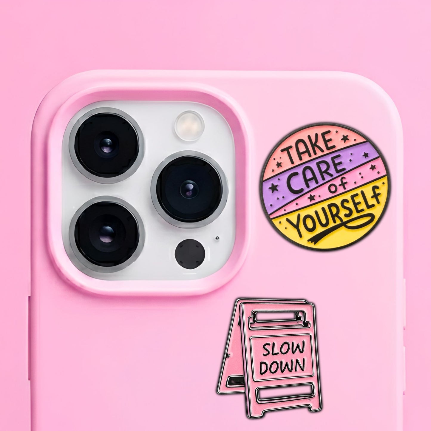 Quotes & Sayings - Enamel Metal Sticker Pin Charms