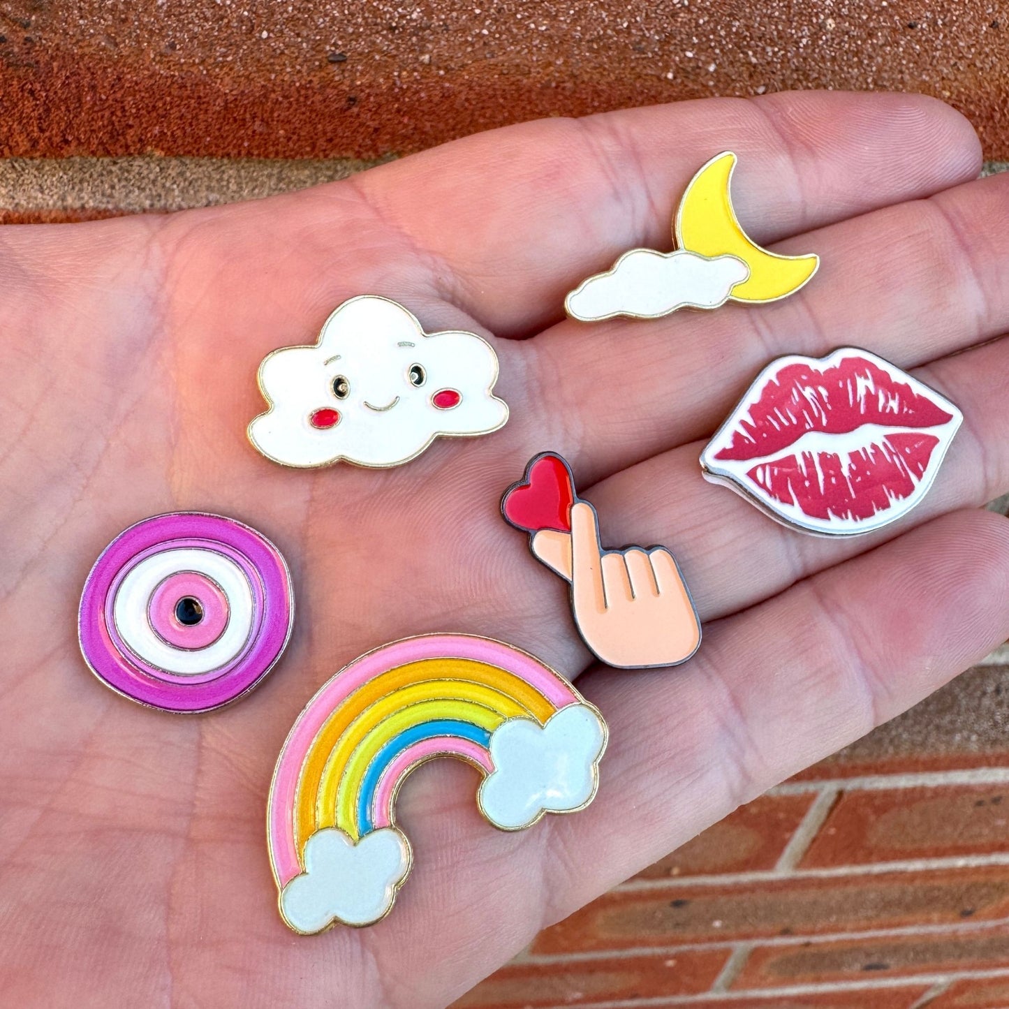 Mixed Designs - Enamel Metal Sticker Pin Charms