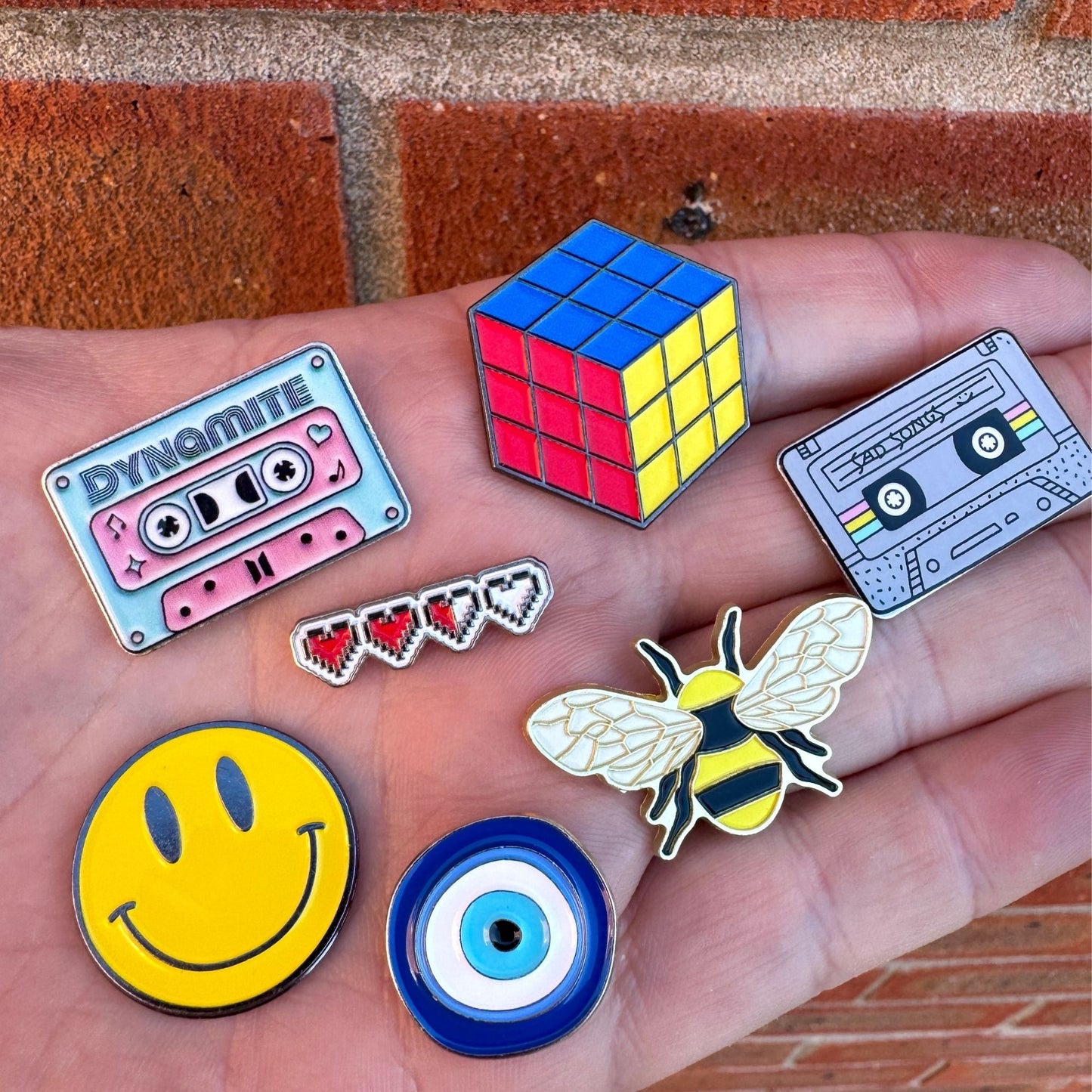 Mixed Designs - Enamel Metal Sticker Pin Charms