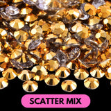 metallic gold flatback rhinestones