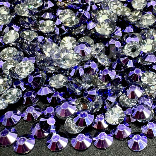 purple resin sparkly rhinestones for tumblers cold cups