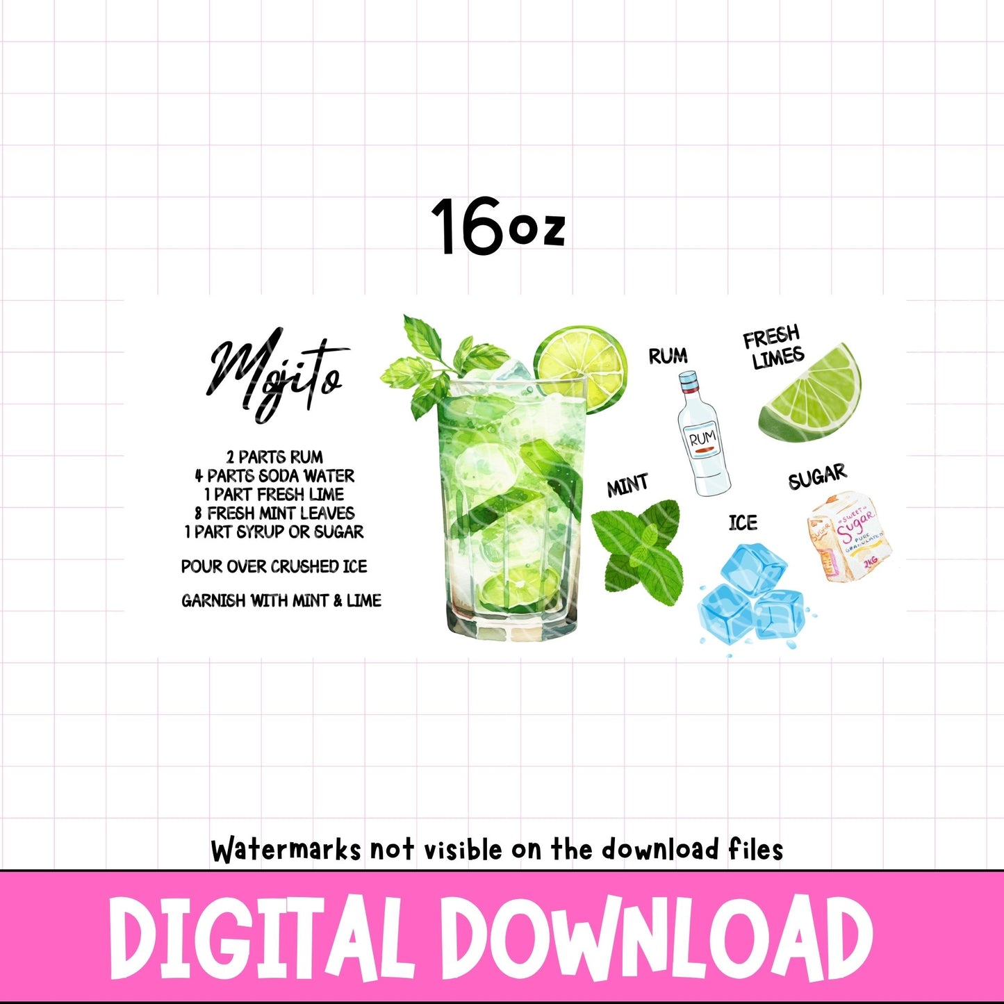 Mojito Recipe | Digital Download