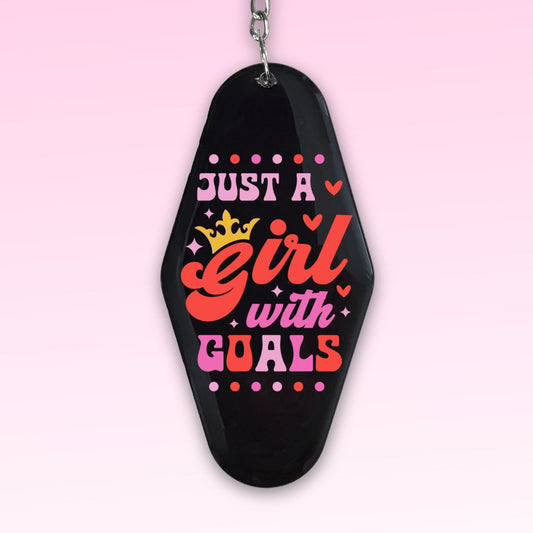 Just A Girl With Goals | NFC Motel UV DTF