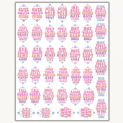 Mixed Motel Quotes | Bundle UVDTF