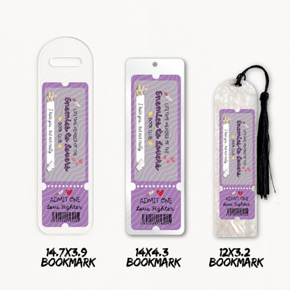 Enemies To Lovers Ticket | Bookmark UV DTF