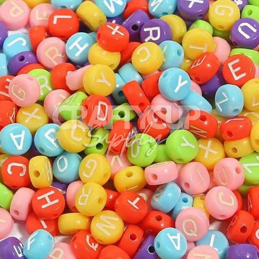 multicolour alphabet beads