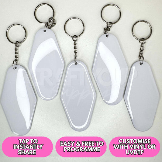 Motel NFC Programmable Keyring - White