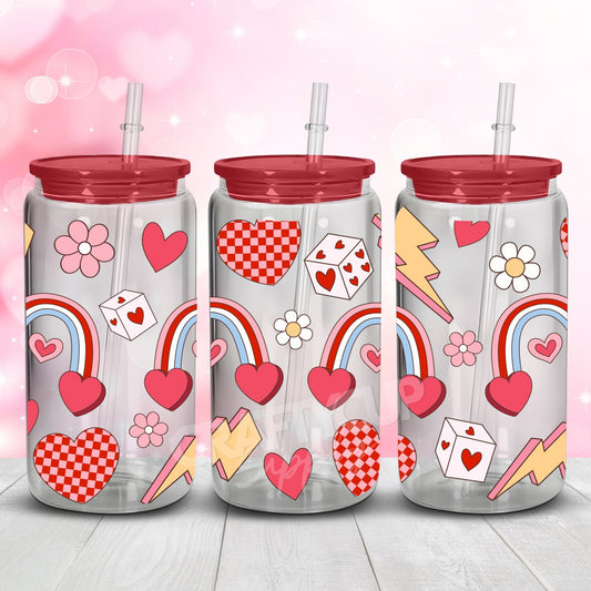 valentines day vu dtf prints for transfer onto cups