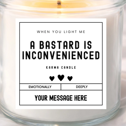 A Bastard - Candle Label