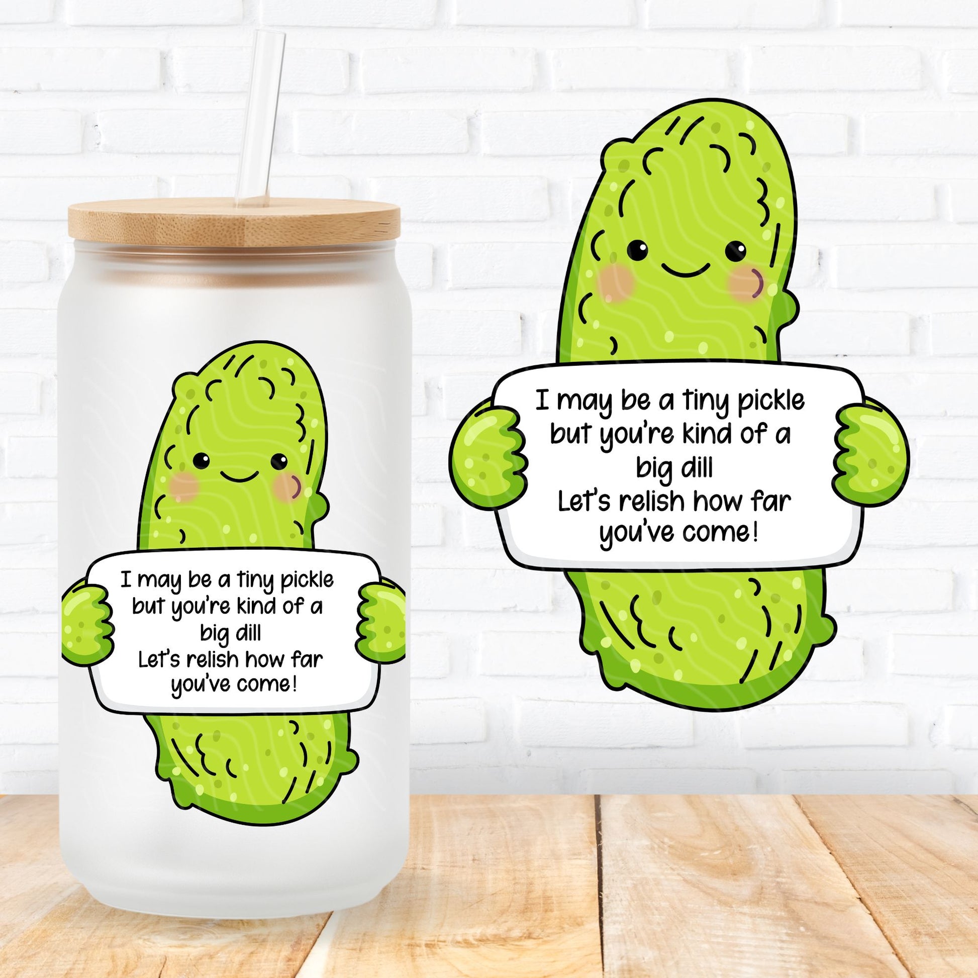 emotional support uvdtf transfer sticker positive vibes quotes for mental health supporters pickle