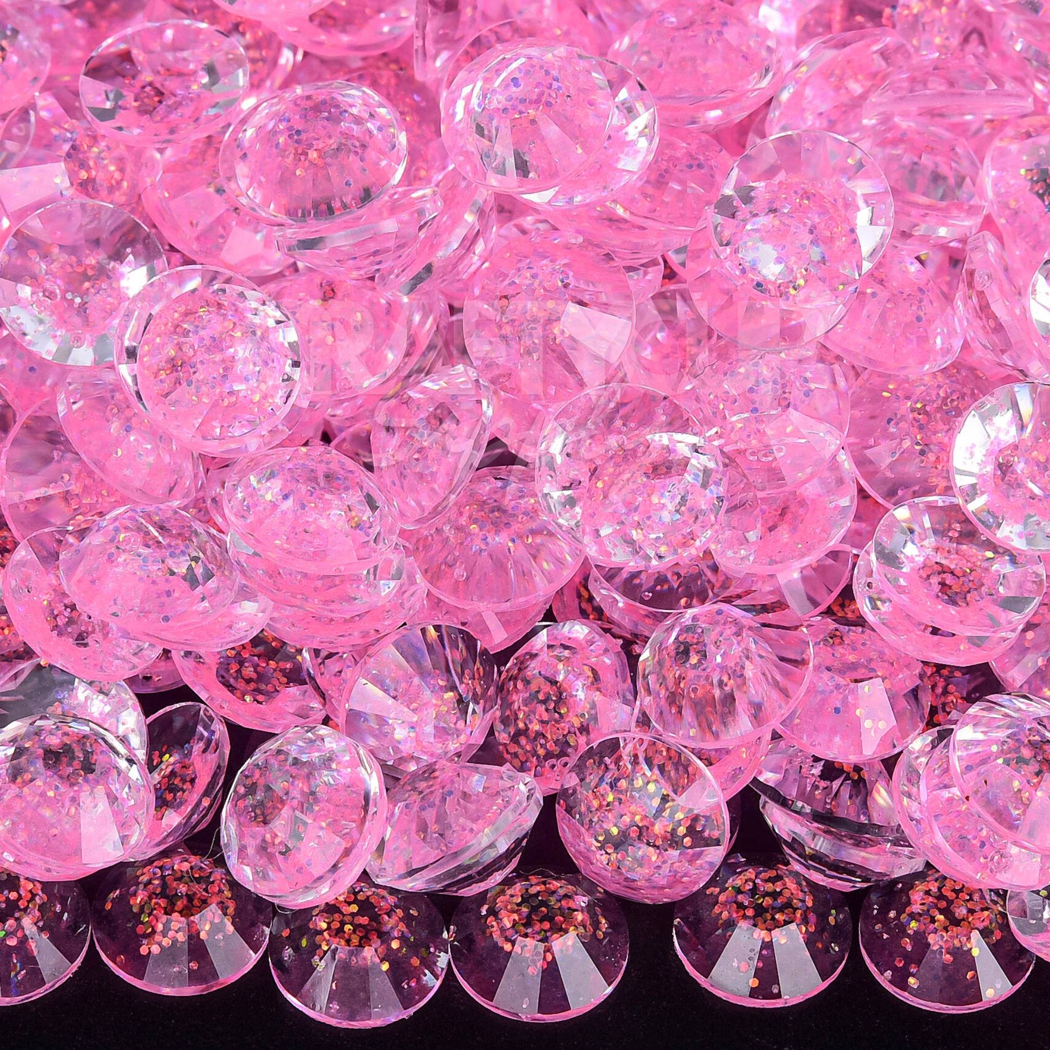 pink glitter rhinestones jelly