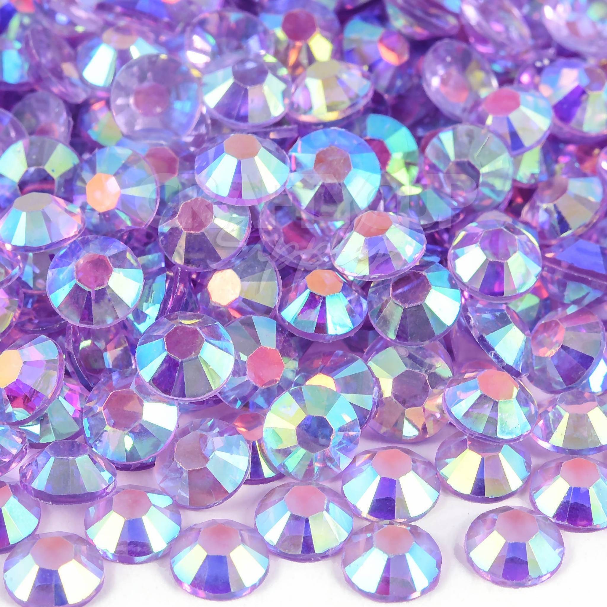 light purple flat back rhinestones