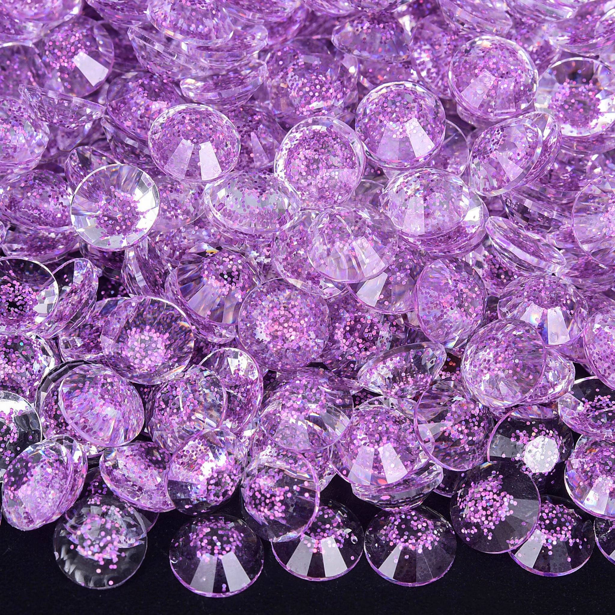 purple glitter rhinestones clear jelly