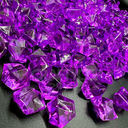 purple ice cube cabochons