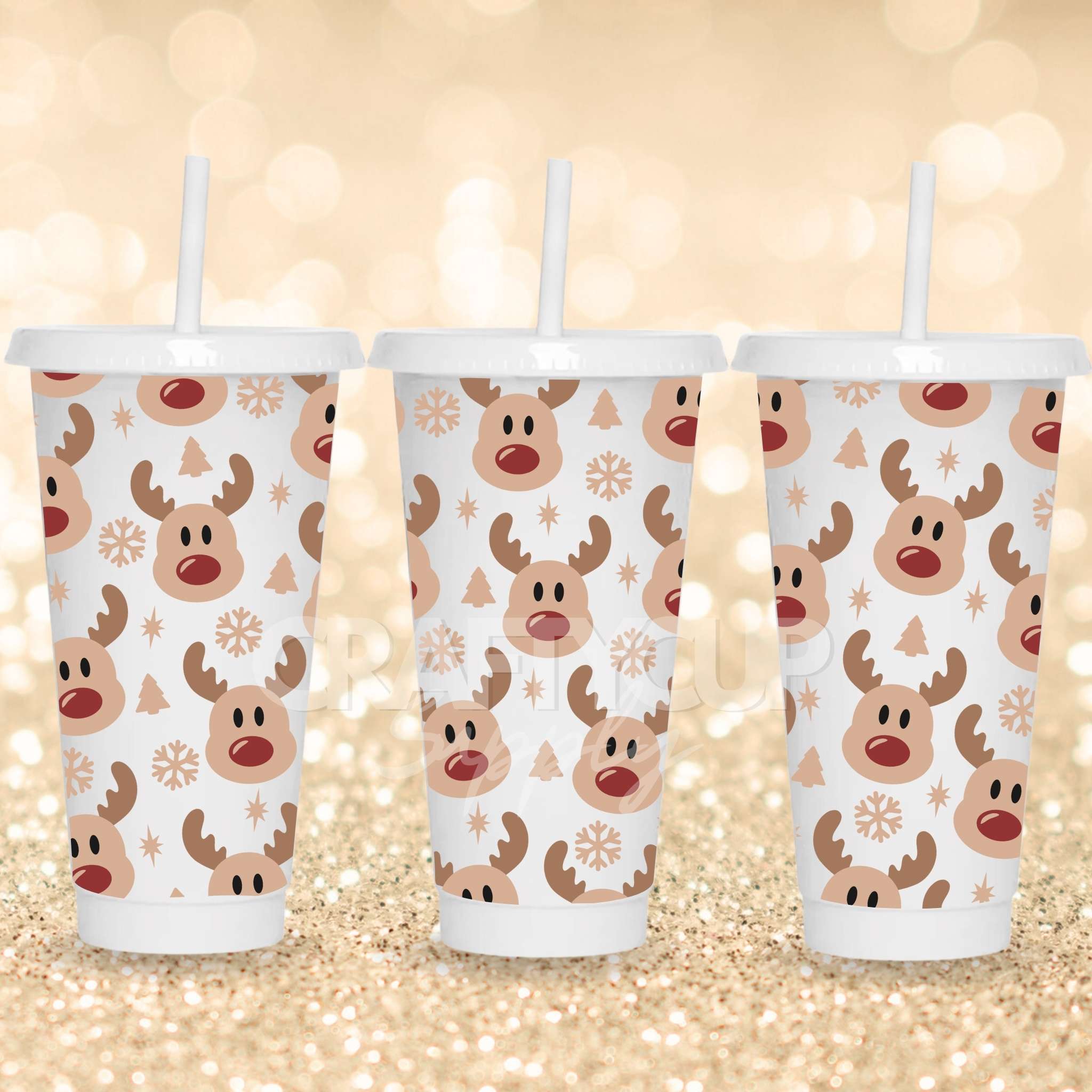 Christmas rudolf uv dtf wrap