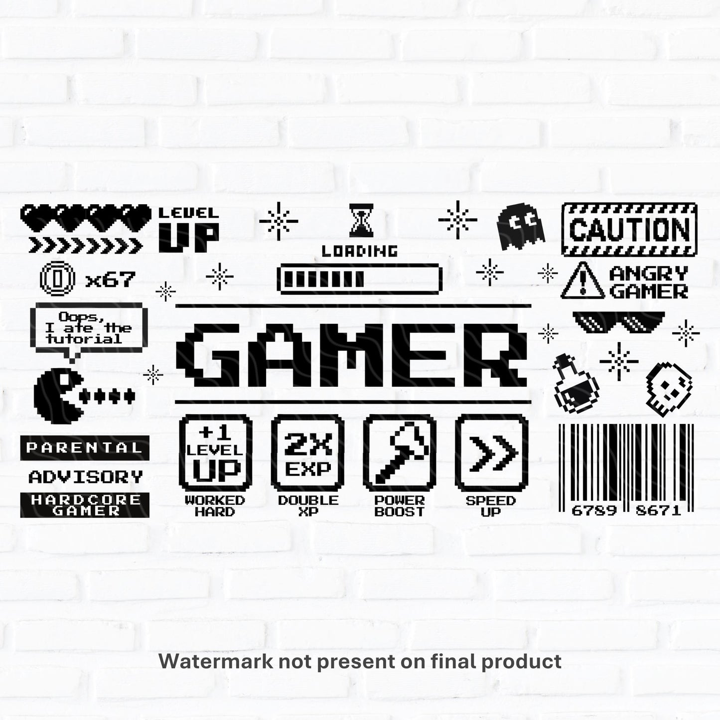 Pixel Gamer | UV DTF Wrap