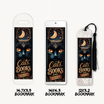 Cats, Books & Coffee | Bookmark UV DTF