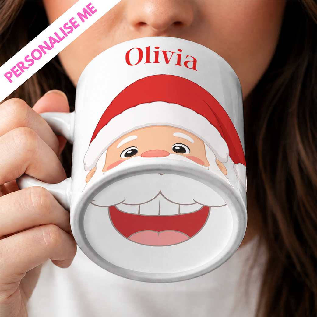 Christmas Santa Big Mouth | Personalised UV DTF