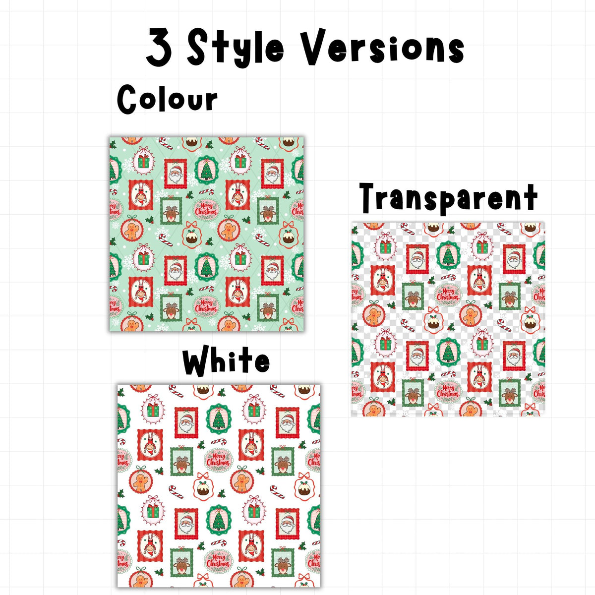 Christmas Frames Seamless Pattern | Digital Download