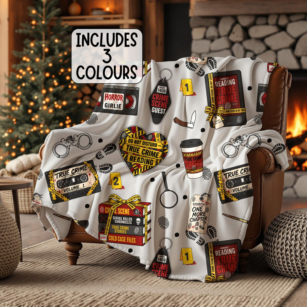 True Crime Junkie Seamless Pattern | Digital Download