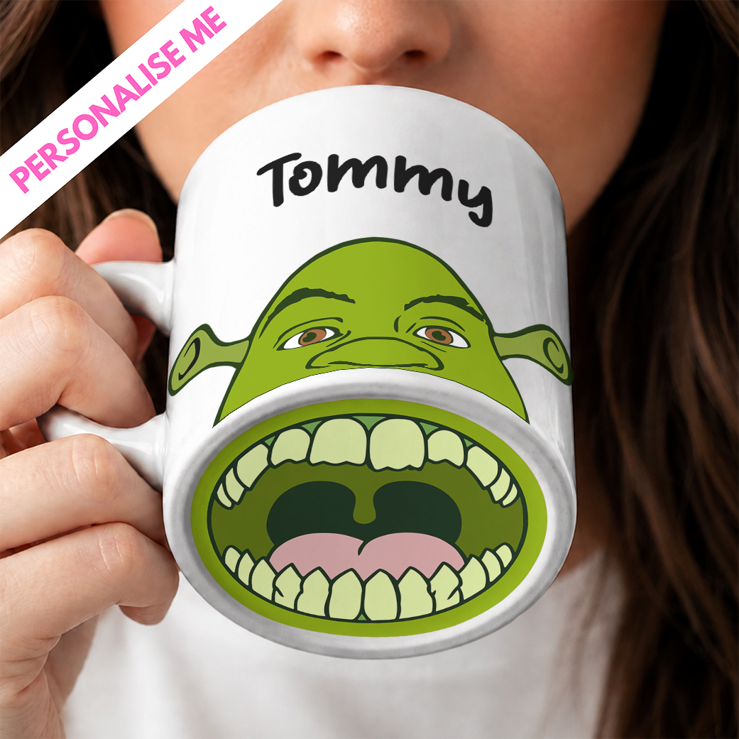 Ogre Big Mouth Mug | Personalised UV DTF