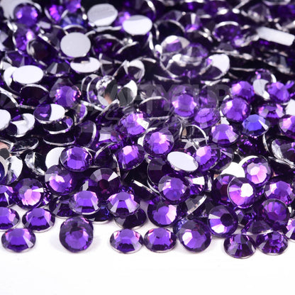 purple rhinestone gems