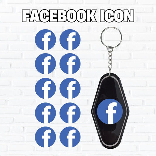 Facebook Icons 10 Pack | UV DTF Decal