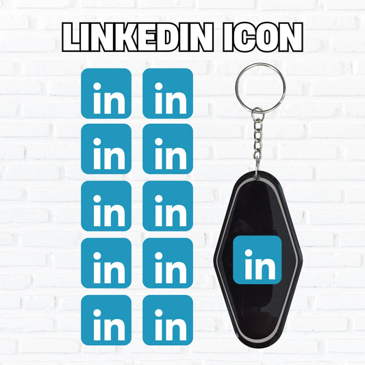 LinkedIn Icons 10 Pack | UV DTF Decal