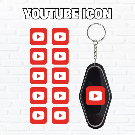 YouTube Icons 10 Pack | UV DTF Decal
