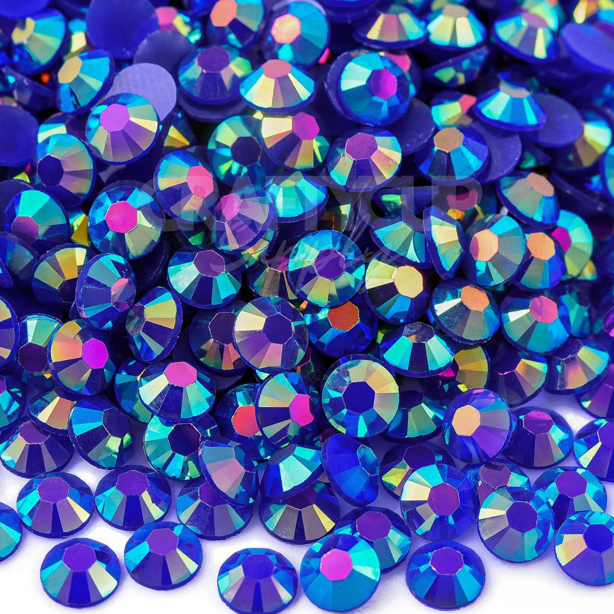 Blue AB 5mm (SS20) Non Hot Fix Rhinestones | UK Wholesale – CraftyCupSupply