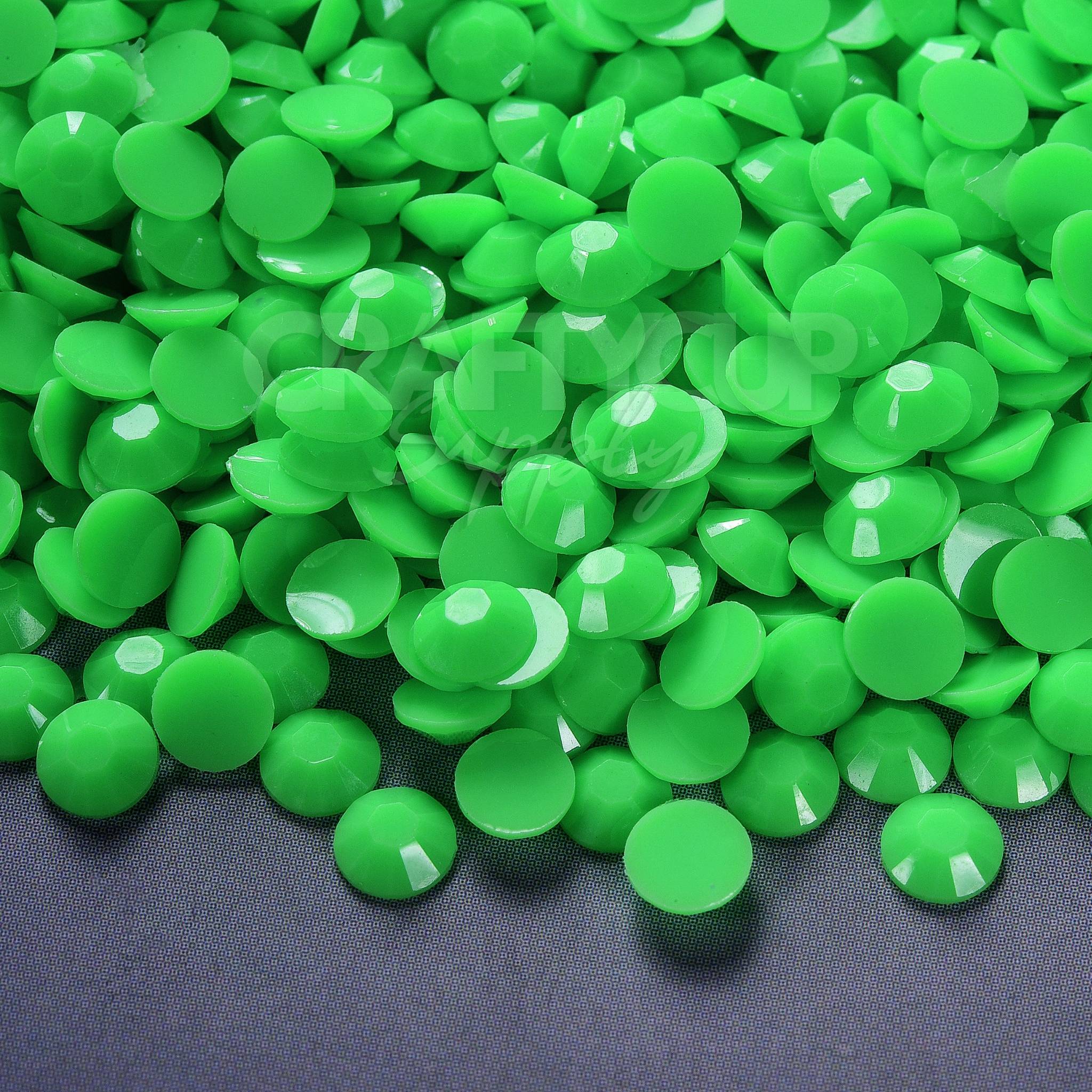 lime green flat back rhinestones for crafts