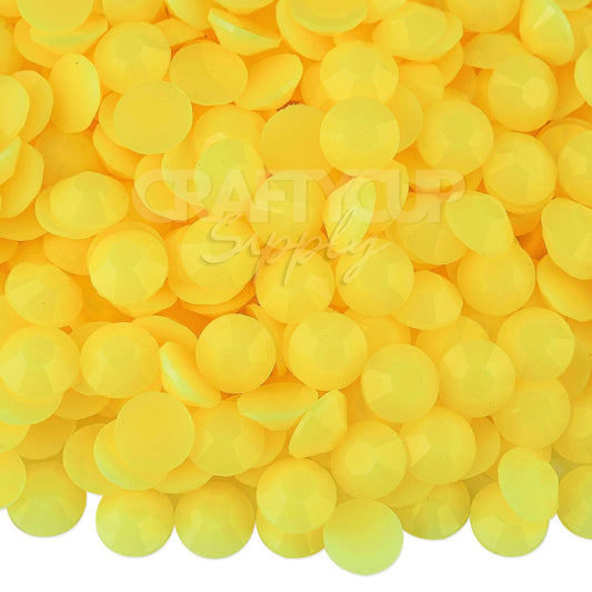 solid yellow jelly rhinestones