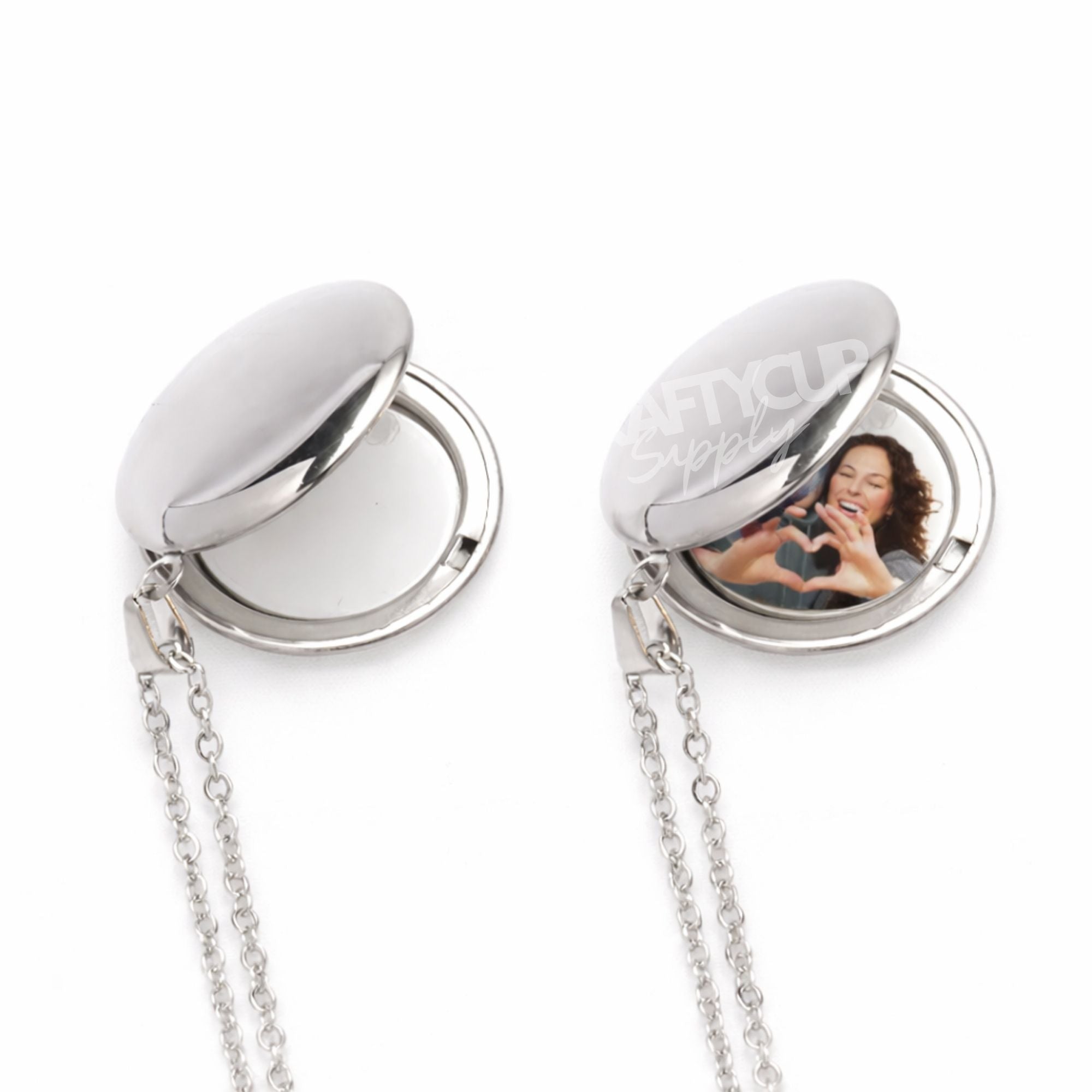 Blank Sublimation Circle Double Locket, Sublimate or UVDTF Transfer ...