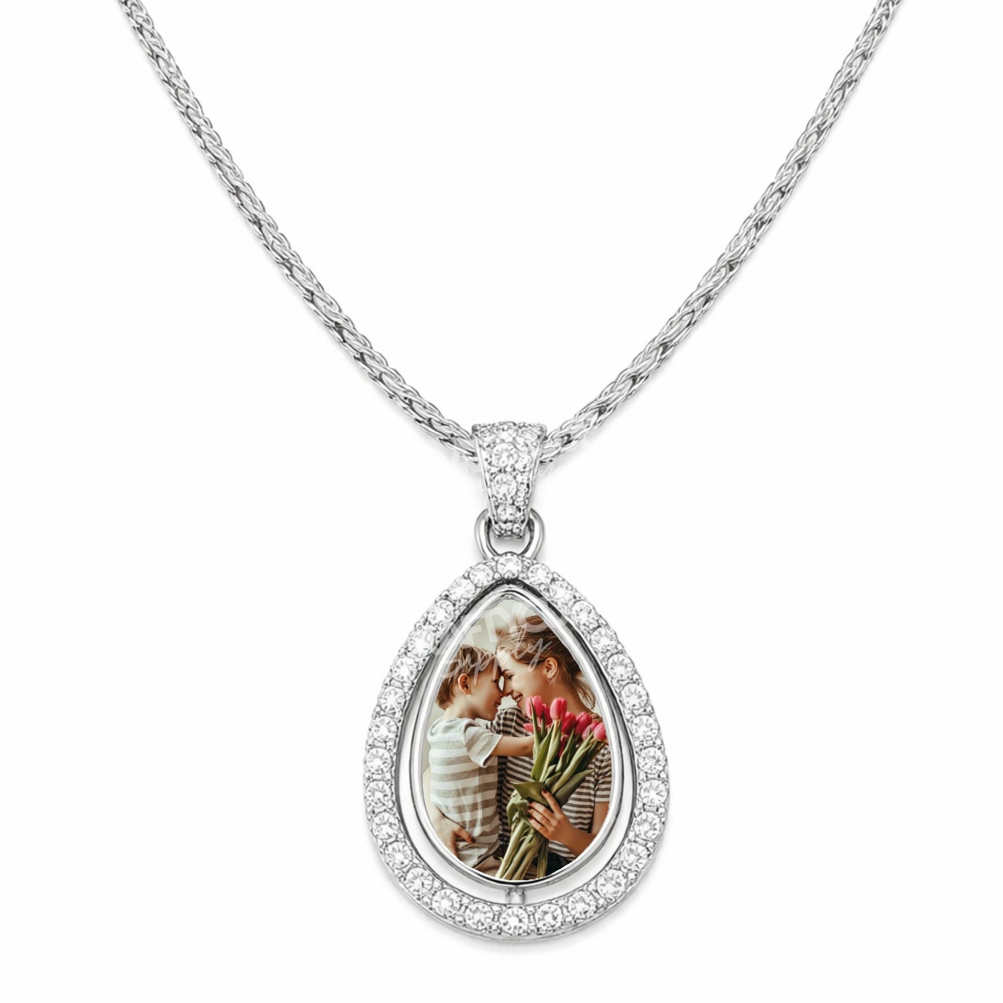Blank Sublimation Droplet Double Locket, Sublimate or UVDTF Transfer ...