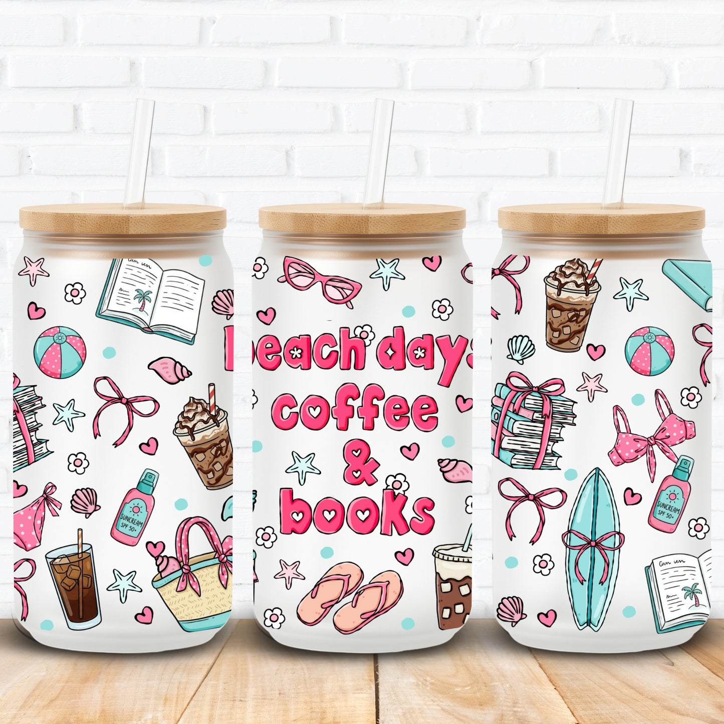 Beach Days, Coffee & Books | UV DTF Wrap
