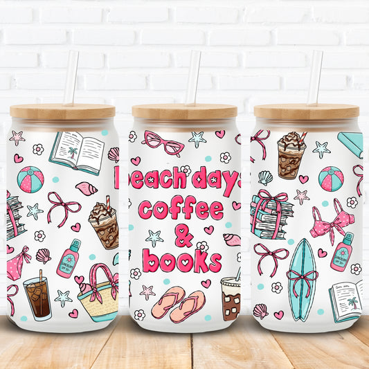 Beach Days, Coffee & Books | UV DTF Wrap